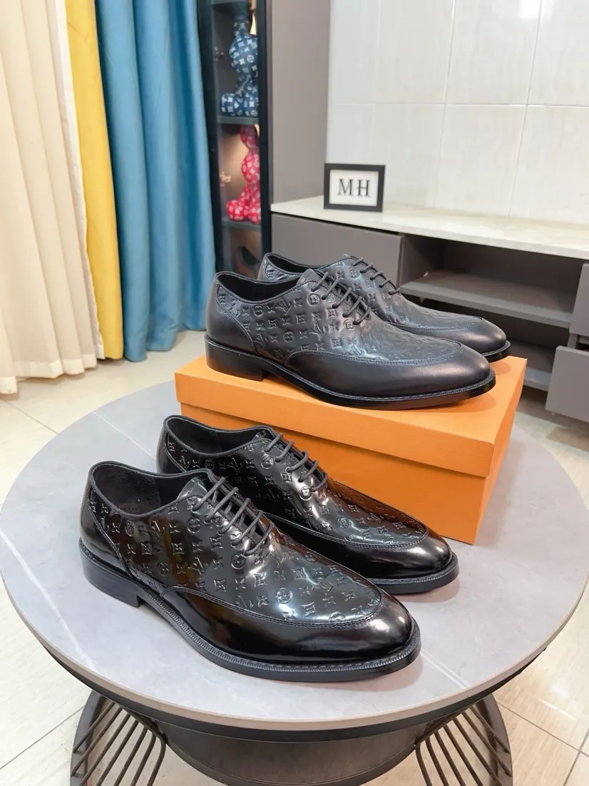 Men's shoes 💰540🌹🌹 [LV] Louis Vuitton's popular casual leather shoes 🎖Fashionable and elegant 🎖🎖Material: Original imported cowhide open edge beads, washed cowhide leather lining, original molded rubber outsole, high-end and classy, ​​elegant quality, instantly transforming into a handsome man ❤❤Standard\nNumber of sizes: 39-44, 38 45 46 customized